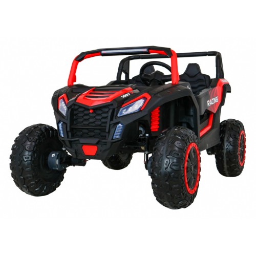 Buggy ATV Racing pre 2 deti Červený + Pohon 4x4 + Ovládač + Pomalý štart + MP3 LED