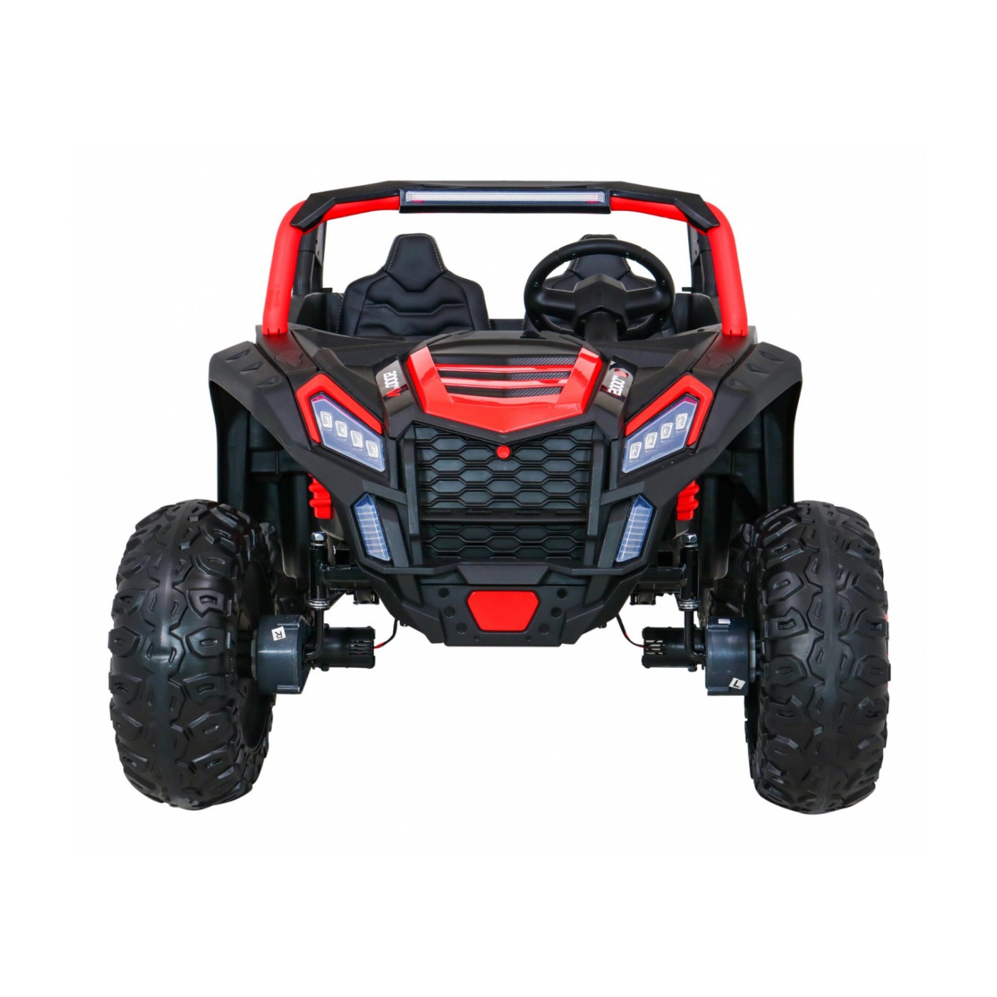 Buggy ATV Racing pre 2 deti Červený + Pohon 4x4 + Ovládač + Pomalý štart + MP3 LED
