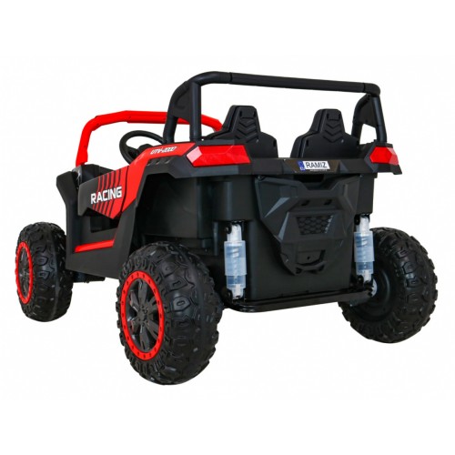 Buggy ATV Racing pre 2 deti Červený + Pohon 4x4 + Ovládač + Pomalý štart + MP3 LED