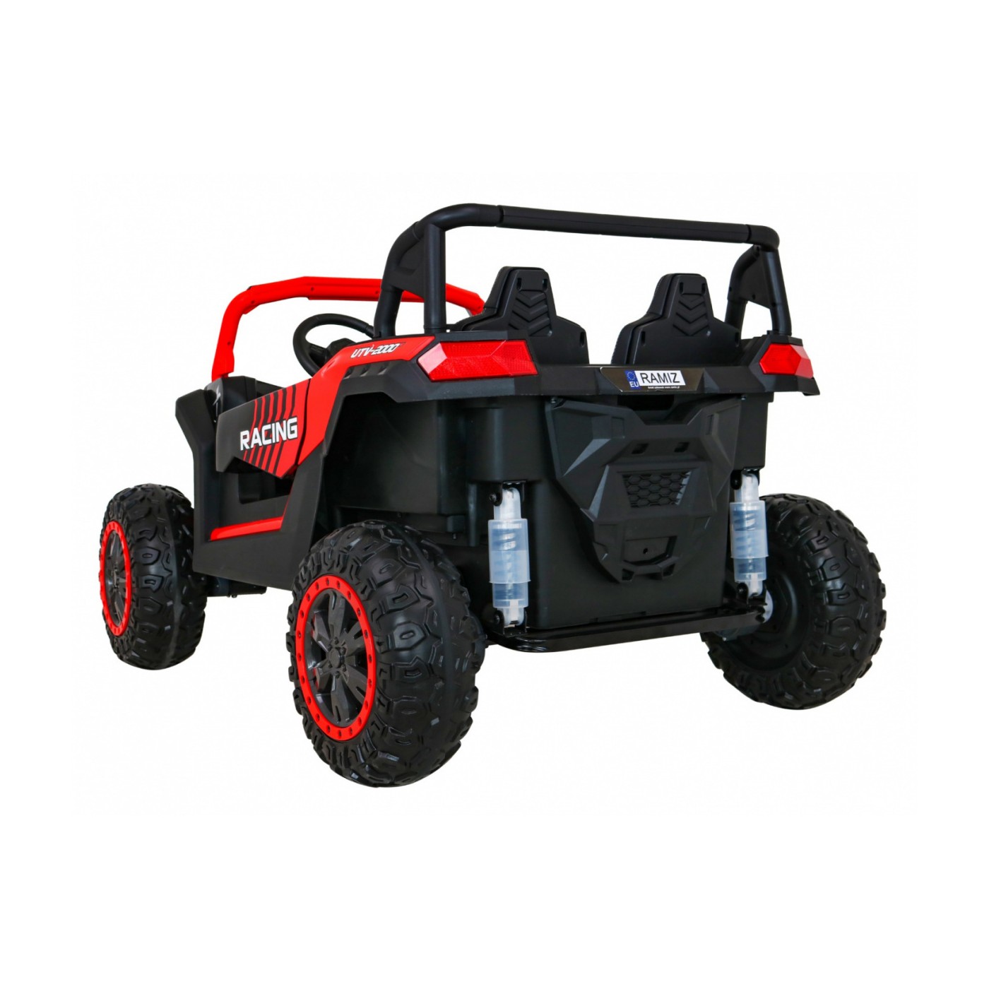 Buggy ATV Racing pre 2 deti Červený + Pohon 4x4 + Ovládač + Pomalý štart + MP3 LED