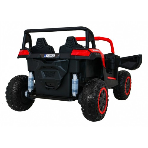 Buggy ATV Racing pre 2 deti Červený + Pohon 4x4 + Ovládač + Pomalý štart + MP3 LED