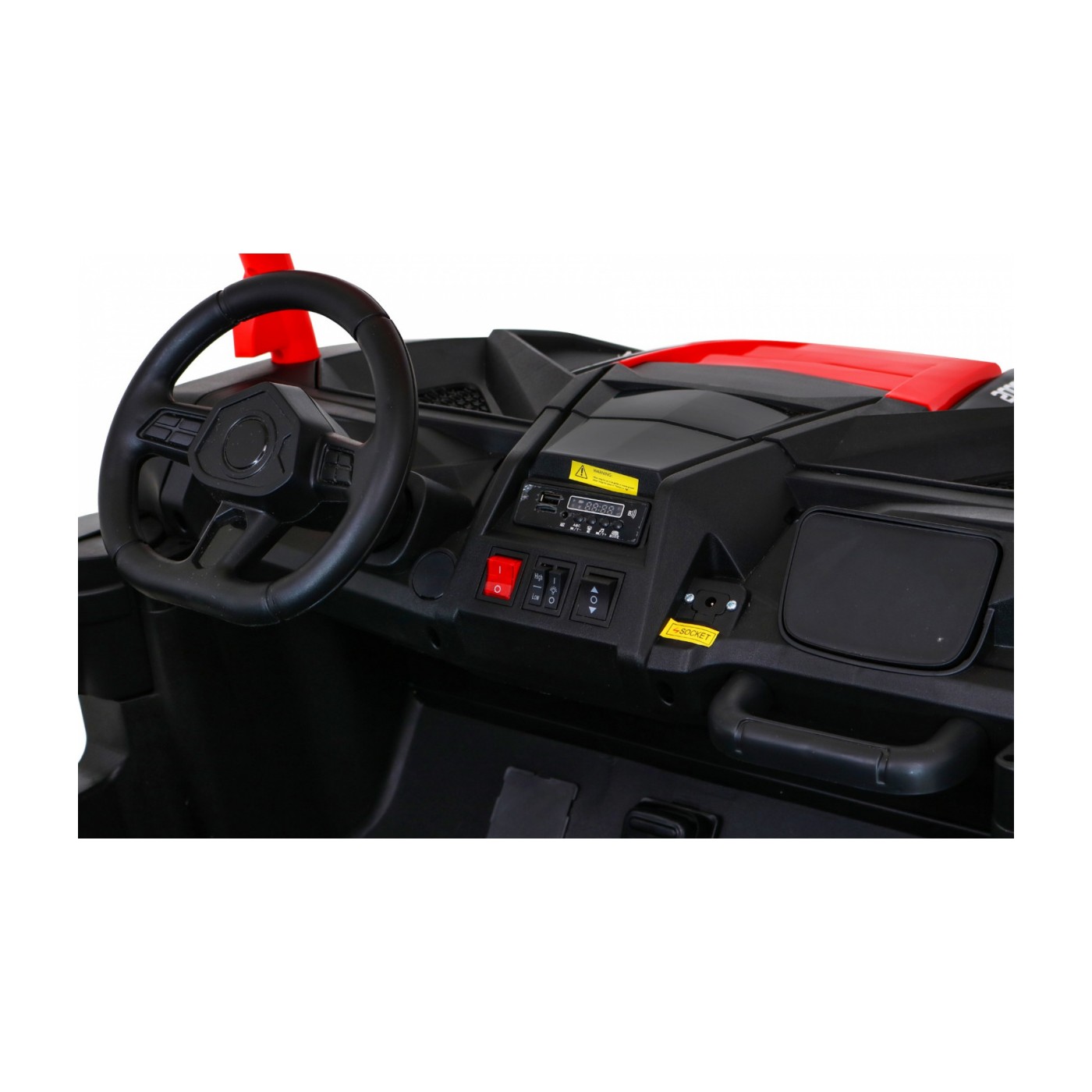 Buggy ATV Racing pre 2 deti Červený + Pohon 4x4 + Ovládač + Pomalý štart + MP3 LED