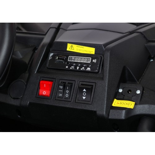 Buggy ATV Racing pre 2 deti Červený + Pohon 4x4 + Ovládač + Pomalý štart + MP3 LED