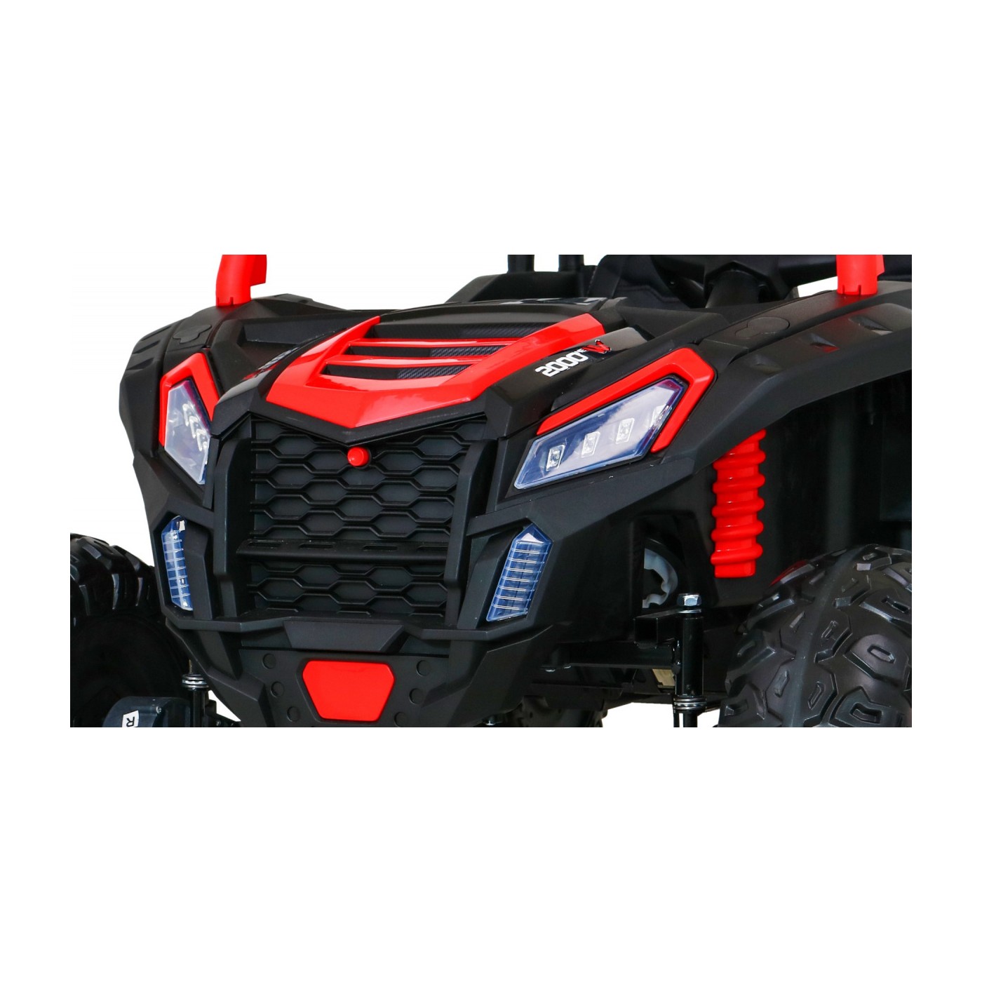 Buggy ATV Racing pre 2 deti Červený + Pohon 4x4 + Ovládač + Pomalý štart + MP3 LED