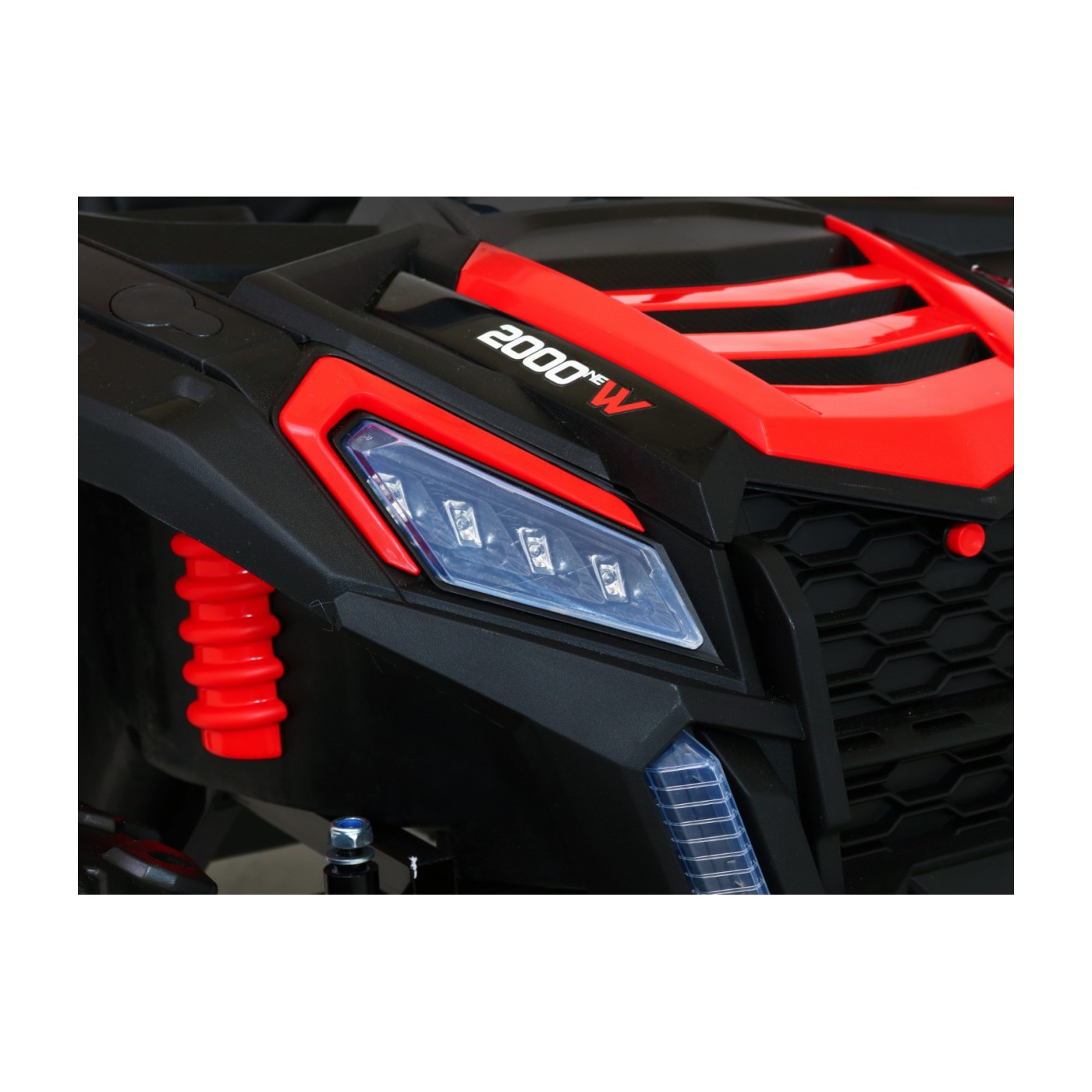 Buggy ATV Racing pre 2 deti Červený + Pohon 4x4 + Ovládač + Pomalý štart + MP3 LED