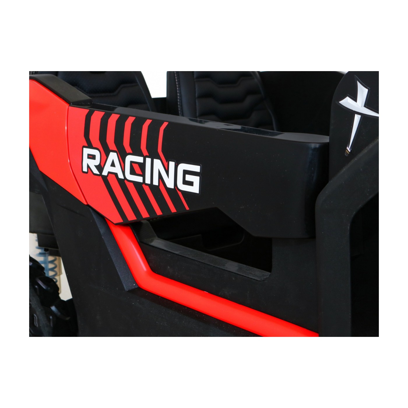 Buggy ATV Racing pre 2 deti Červený + Pohon 4x4 + Ovládač + Pomalý štart + MP3 LED