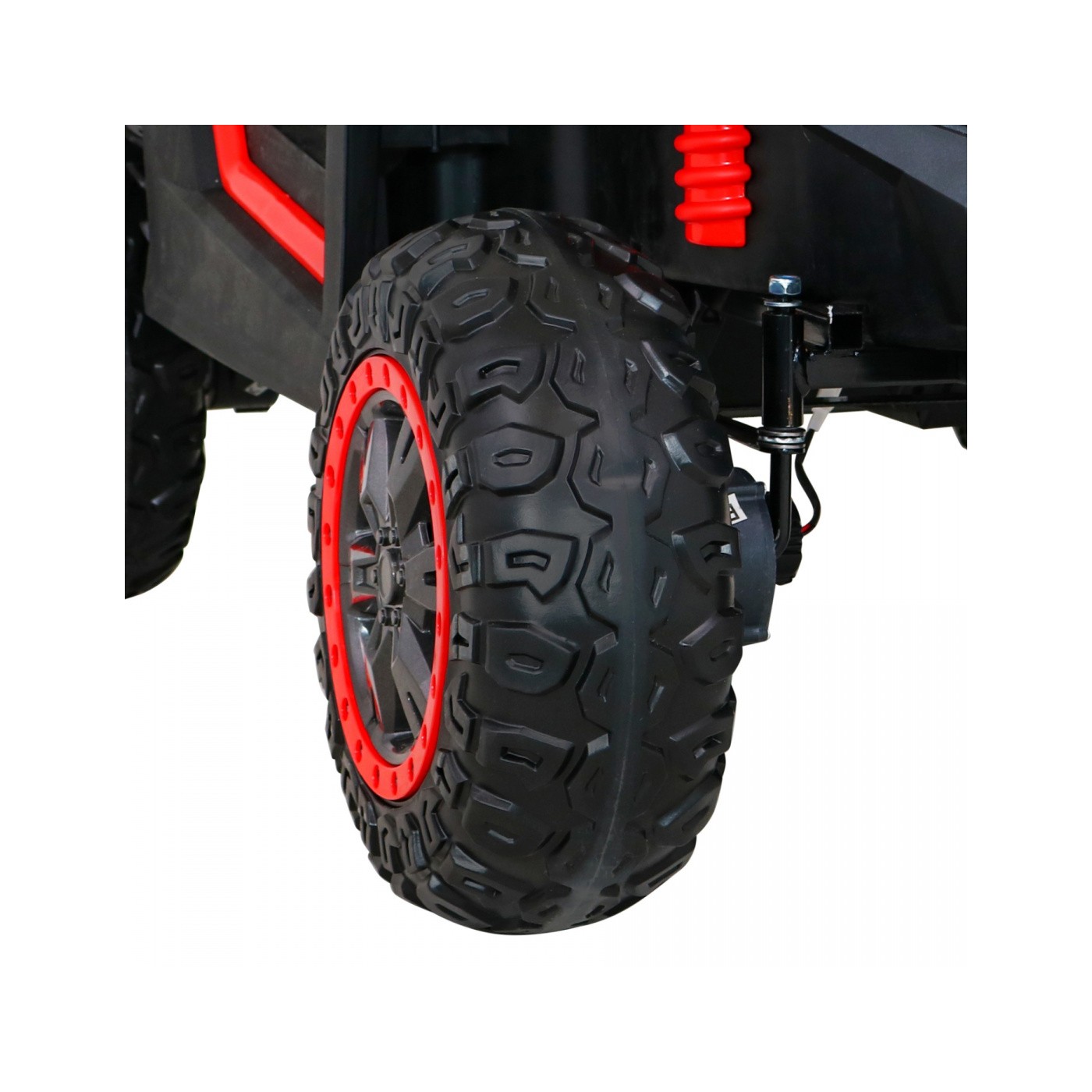 Buggy ATV Racing pre 2 deti Červený + Pohon 4x4 + Ovládač + Pomalý štart + MP3 LED