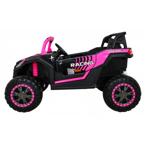 Buggy ATV Racing pre 2 deti Ružový + Pohon 4x4 + Ovládač + Pomalý štart + MP3 LED