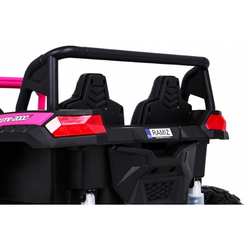 Buggy ATV Racing pre 2 deti Ružový + Pohon 4x4 + Ovládač + Pomalý štart + MP3 LED