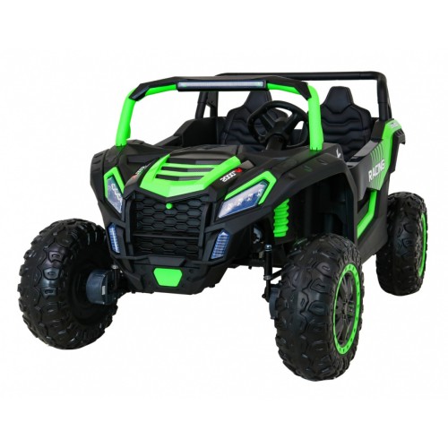 Buggy ATV Racing pre 2 deti Zelený + Pohon 4x4 + Ovládač + Pomalý štart + MP3 LED