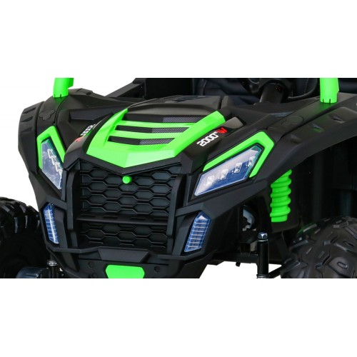 Buggy ATV Racing pre 2 deti Zelený + Pohon 4x4 + Ovládač + Pomalý štart + MP3 LED