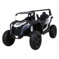 Buggy ATV Strong Racing pre 2 deti Biely + Bezkefkový motor + Nafukovacie kolesá + Audio LED