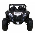 Buggy ATV Strong Racing pre 2 deti Biely + Bezkefkový motor + Nafukovacie kolesá + Audio LED