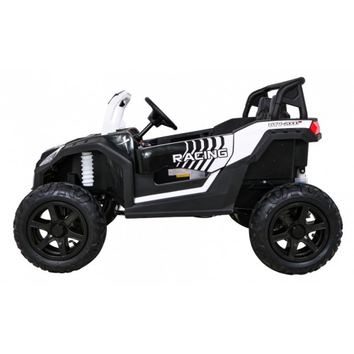 Buggy ATV Strong Racing pre 2 deti Biely + Bezkefkový motor + Nafukovacie kolesá + Audio LED