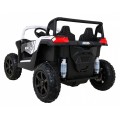 Buggy ATV Strong Racing pre 2 deti Biely + Bezkefkový motor + Nafukovacie kolesá + Audio LED