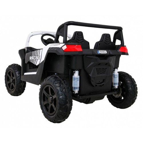 Buggy ATV Strong Racing pre 2 deti Biely + Bezkefkový motor + Nafukovacie kolesá + Audio LED