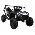 Buggy ATV Strong Racing pre 2 deti Biely + Bezkefkový motor + Nafukovacie kolesá + Audio LED