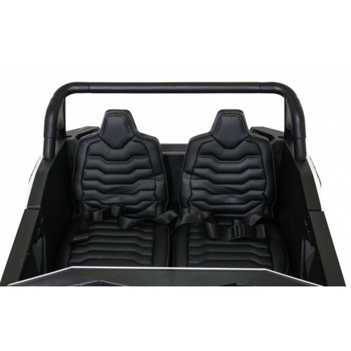 Buggy ATV Strong Racing pre 2 deti Biely + Bezkefkový motor + Nafukovacie kolesá + Audio LED