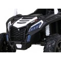 Buggy ATV Strong Racing pre 2 deti Biely + Bezkefkový motor + Nafukovacie kolesá + Audio LED