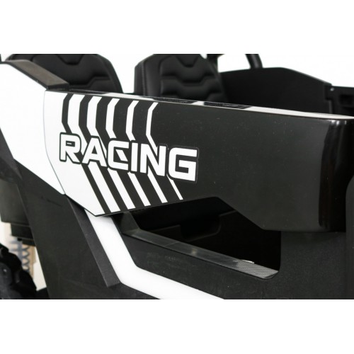 Buggy ATV Strong Racing pre 2 deti Biely + Bezkefkový motor + Nafukovacie kolesá + Audio LED