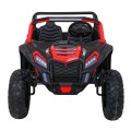 Buggy ATV Strong Racing pre 2 deti Červený + Bezkefkový motor + Nafukovacie kolesá + Audio LED
