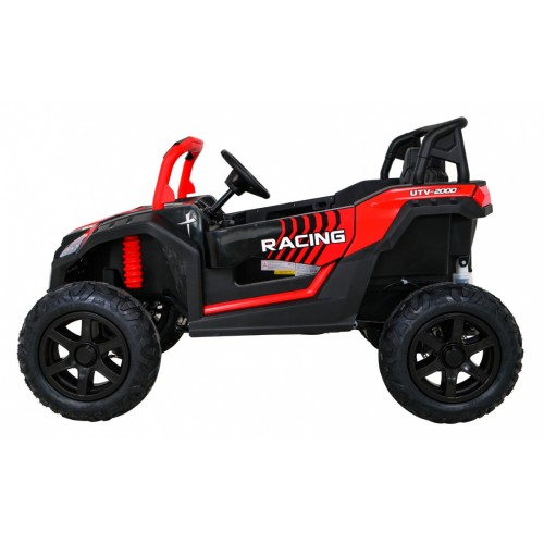 Buggy ATV Strong Racing pre 2 deti Červený + Bezkefkový motor + Nafukovacie kolesá + Audio LED
