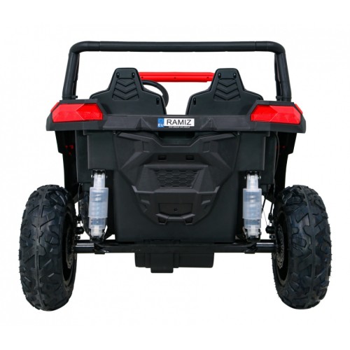 Buggy ATV Strong Racing pre 2 deti Červený + Bezkefkový motor + Nafukovacie kolesá + Audio LED
