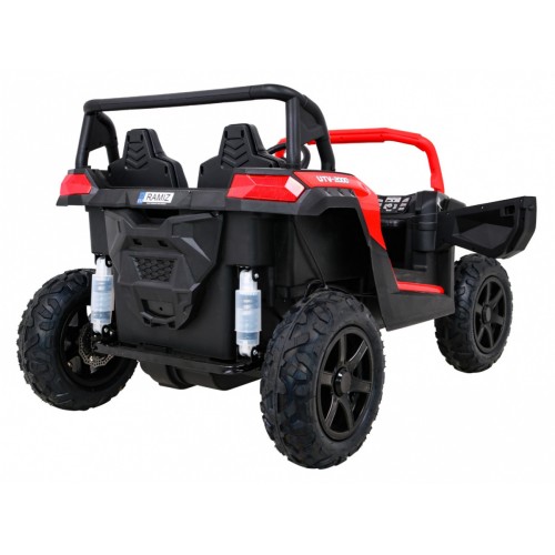 Buggy ATV Strong Racing pre 2 deti Červený + Bezkefkový motor + Nafukovacie kolesá + Audio LED