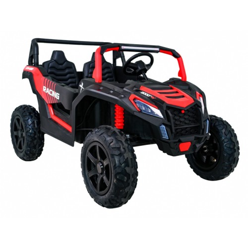 Buggy ATV Strong Racing pre 2 deti Červený + Bezkefkový motor + Nafukovacie kolesá + Audio LED