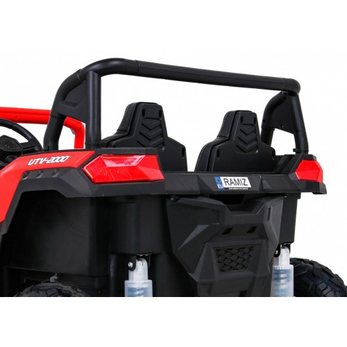 Buggy ATV Strong Racing pre 2 deti Červený + Bezkefkový motor + Nafukovacie kolesá + Audio LED