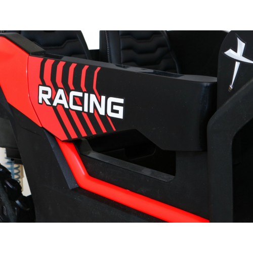 Buggy ATV Strong Racing pre 2 deti Červený + Bezkefkový motor + Nafukovacie kolesá + Audio LED