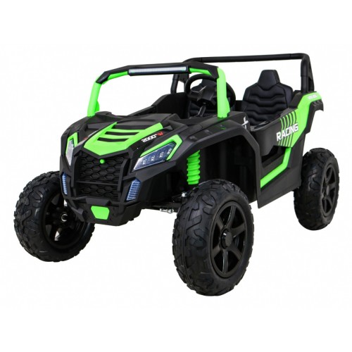 Buggy ATV Strong Racing pre 2 deti Zelený + Bezkefkový motor + Nafukovacie kolesá + Audio LED