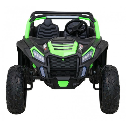 Buggy ATV Strong Racing pre 2 deti Zelený + Bezkefkový motor + Nafukovacie kolesá + Audio LED
