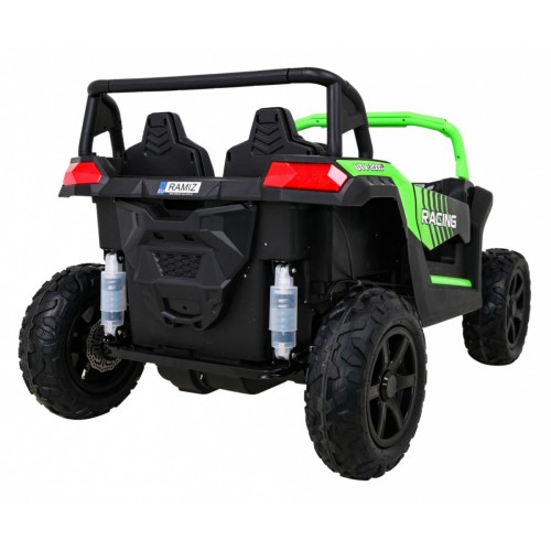 Buggy ATV Strong Racing pre 2 deti Zelený + Bezkefkový motor + Nafukovacie kolesá + Audio LED