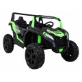 Buggy ATV Strong Racing pre 2 deti Zelený + Bezkefkový motor + Nafukovacie kolesá + Audio LED