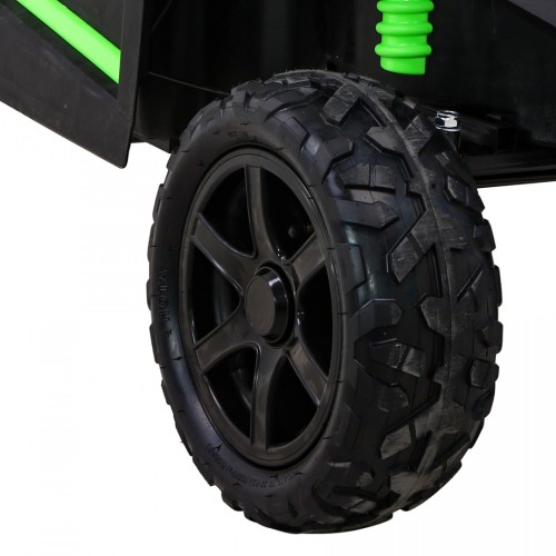 Buggy ATV Strong Racing pre 2 deti Zelený + Bezkefkový motor + Nafukovacie kolesá + Audio LED
