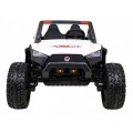 Buggy Clash na batériu pre 2 deti Biely + Ovládač + Pohon 4x4 + Nastaviteľné sedadlo + Rádio MP3 + LED