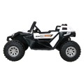 Buggy Clash na batériu pre 2 deti Biely + Ovládač + Pohon 4x4 + Nastaviteľné sedadlo + Rádio MP3 + LED