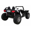 Buggy Clash na batériu pre 2 deti Biely + Ovládač + Pohon 4x4 + Nastaviteľné sedadlo + Rádio MP3 + LED