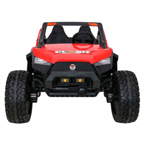 Buggy Clash na batériu pre 2 deti Červený + Ovládač + Pohon 4x4 + Nastaviteľné sedadlo + Rádio MP3 + LED