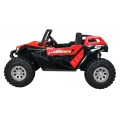 Buggy Clash na batériu pre 2 deti Červený + Ovládač + Pohon 4x4 + Nastaviteľné sedadlo + Rádio MP3 + LED
