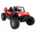 Buggy Clash na batériu pre 2 deti Červený + Ovládač + Pohon 4x4 + Nastaviteľné sedadlo + Rádio MP3 + LED