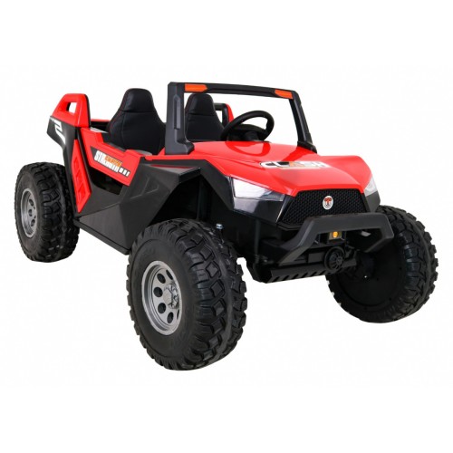 Buggy Clash na batériu pre 2 deti Červený + Ovládač + Pohon 4x4 + Nastaviteľné sedadlo + Rádio MP3 + LED