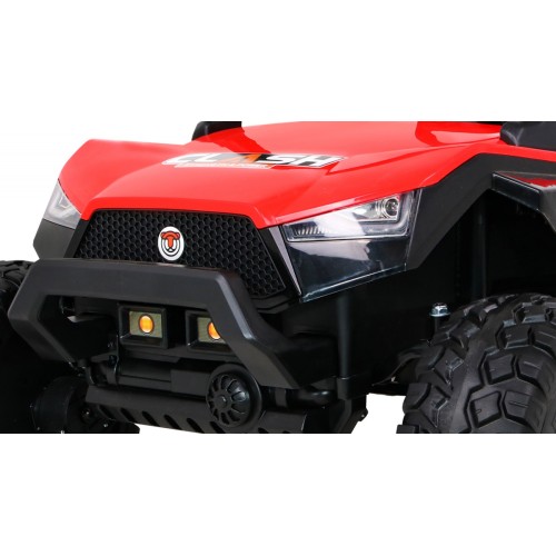 Buggy Clash na batériu pre 2 deti Červený + Ovládač + Pohon 4x4 + Nastaviteľné sedadlo + Rádio MP3 + LED