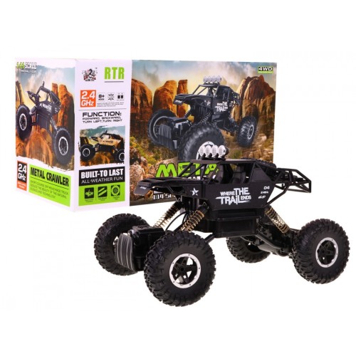 Auto 1 14 Kovový Crawler 4x4 Štvorkolka R C 2 4G Čierny