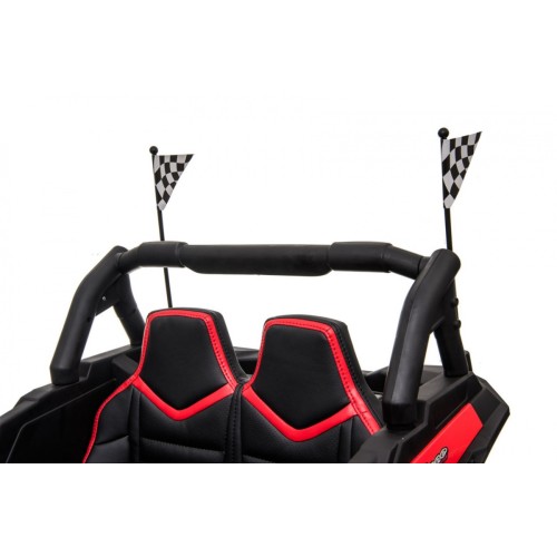 Buggy Racer pre deti Červený + Pohon 4x4 + Ovládač + Pomalý štart + Kufor + EVA + LED MP3