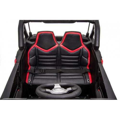 Buggy Racer pre deti Červený + Pohon 4x4 + Ovládač + Pomalý štart + Kufor + EVA + LED MP3