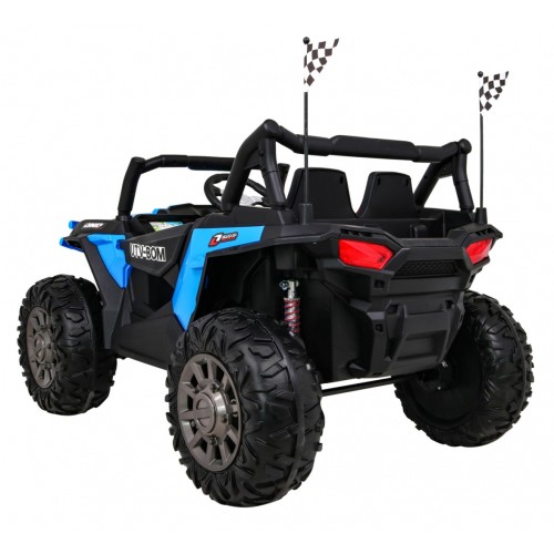 Buggy Racer pre deti Modrý + Pohon 4x4 + Ovládač + Pomalý štart + Kufor + EVA + LED MP3