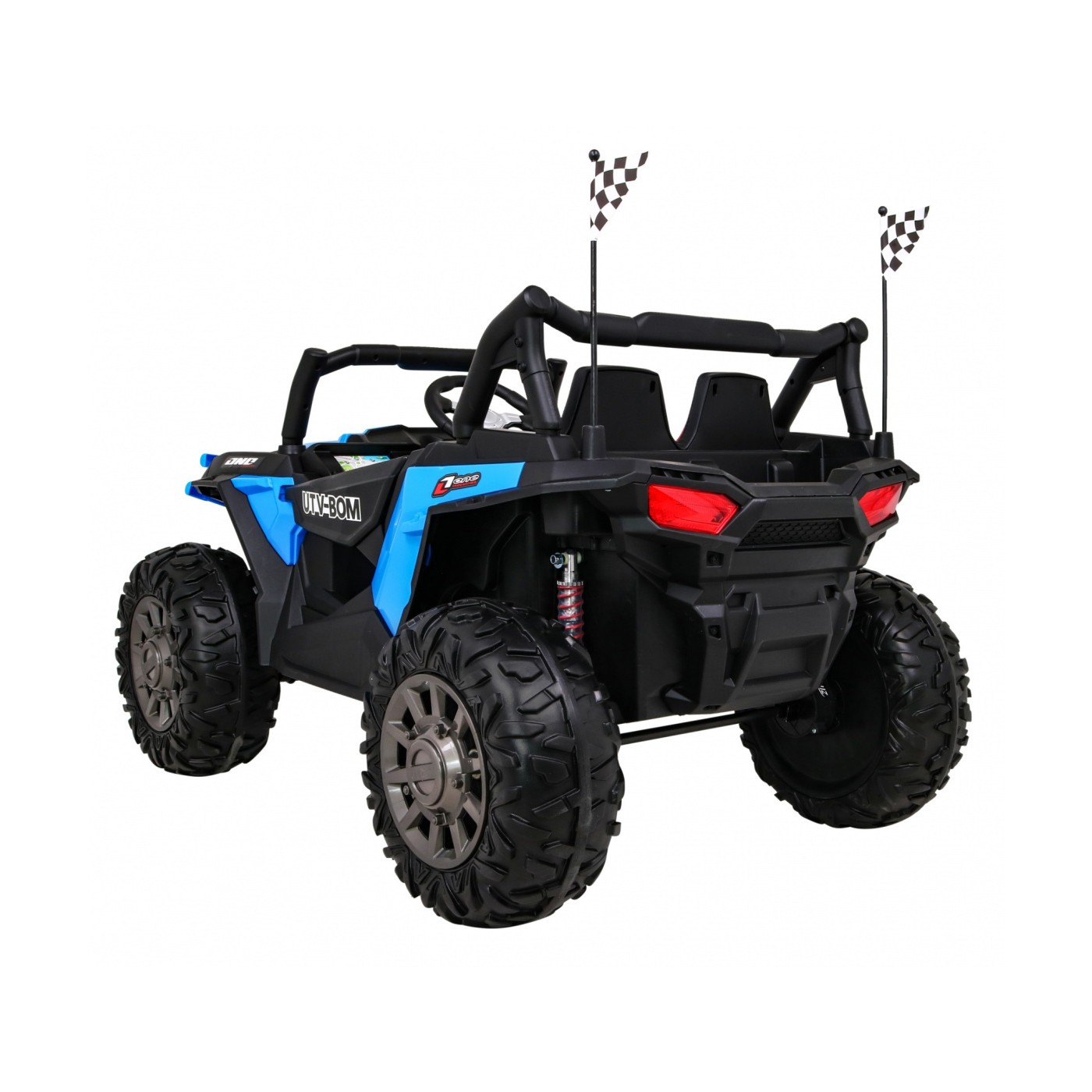 Buggy Racer pre deti Modrý + Pohon 4x4 + Ovládač + Pomalý štart + Kufor + EVA + LED MP3