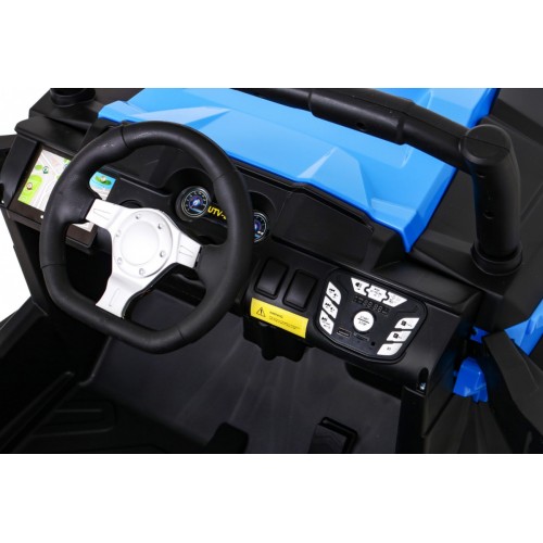 Buggy Racer pre deti Modrý + Pohon 4x4 + Ovládač + Pomalý štart + Kufor + EVA + LED MP3